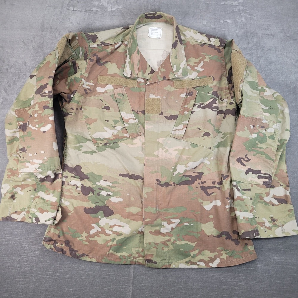 Mens Multicam OCP USGI Army Combat Uniform Shirt Medium Long Camo‎ Zip